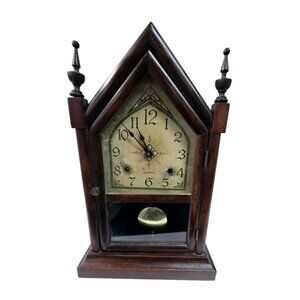 Antique Ansonia Wood Steeple Clock